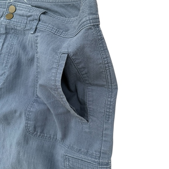 LL Bean Favorite Fit Cargo Blue Pockets Zippers Skirt Womens Size 10P - Picture 3 of 9